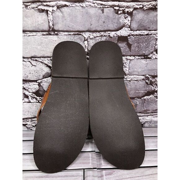 Klimatsakis Brown Leather Casual Flip Flops Greek Thong Sandals Women Sz 41EU - Picture 12 of 16